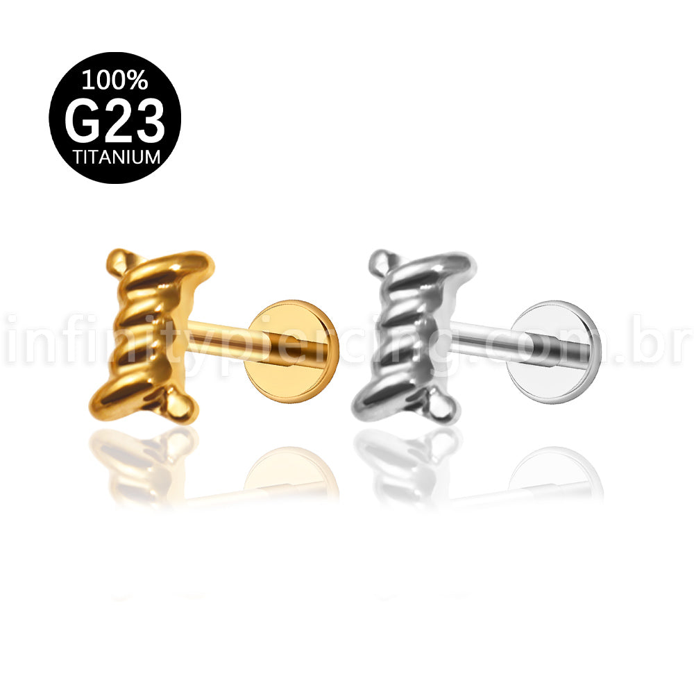 Piercing Labret Titânio Arame